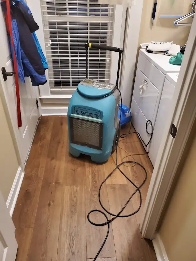 Commercial dehumidifier deployed for Flood Damage Cleanup in Tanglewilde